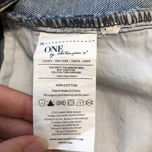 One Teaspoon Freebirds Distressed Crop Jean 25 - Picture 4 of 10